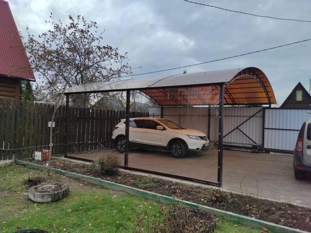 Прозрачные шторы ПВХ для навеса под автомобиль в Грязях